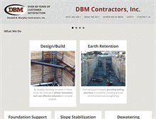 Tablet Screenshot of dbmcontractors.com